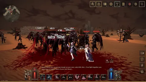 Lilith fighting a horde of winged ghouls.